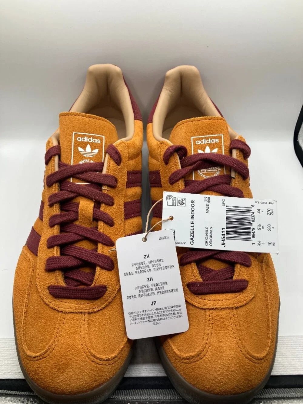 adidas Gazelle Mens size 10‎ Indoor Mustard Yellow/Burgandy